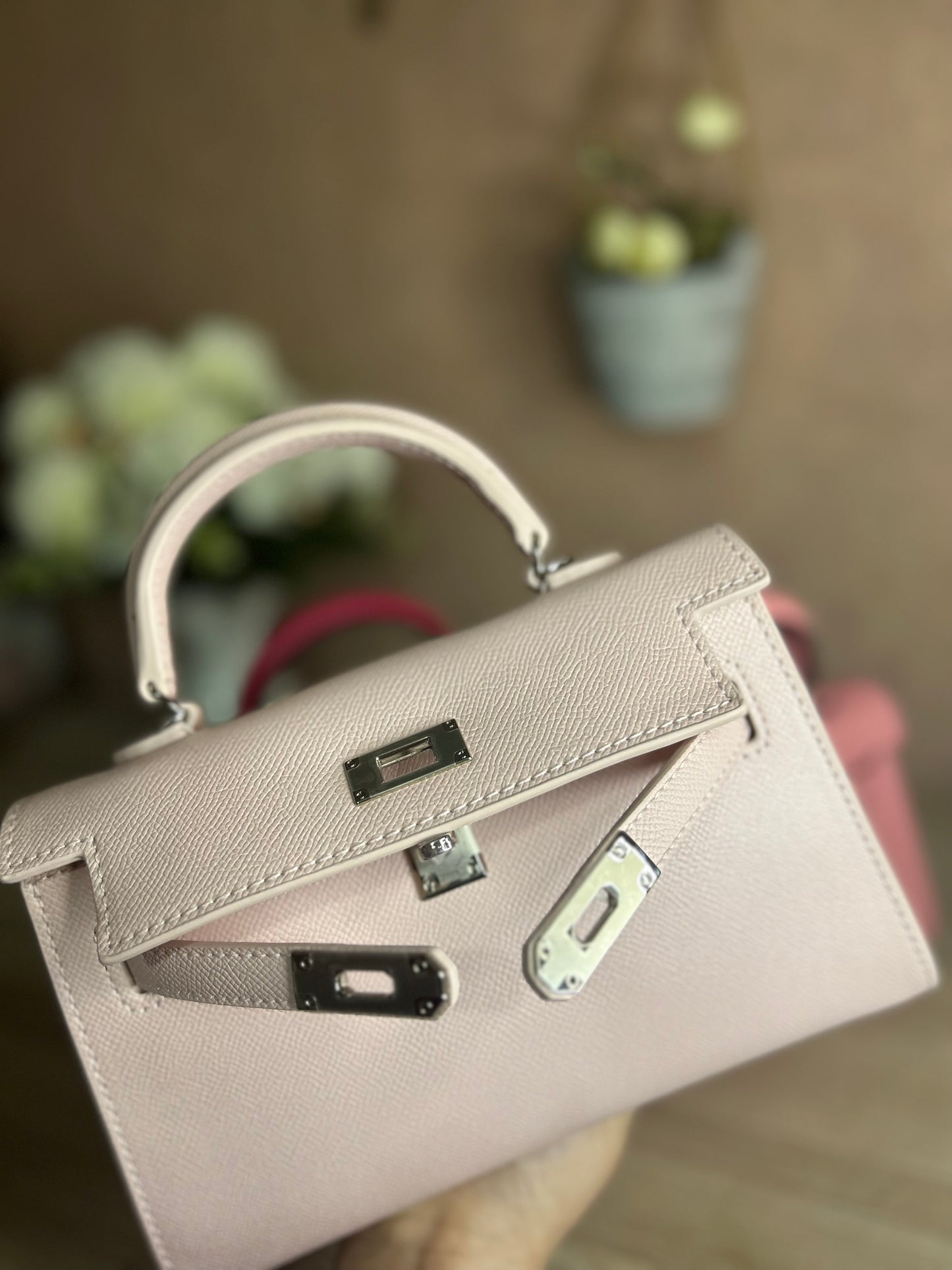 Sac charmès rose poudré