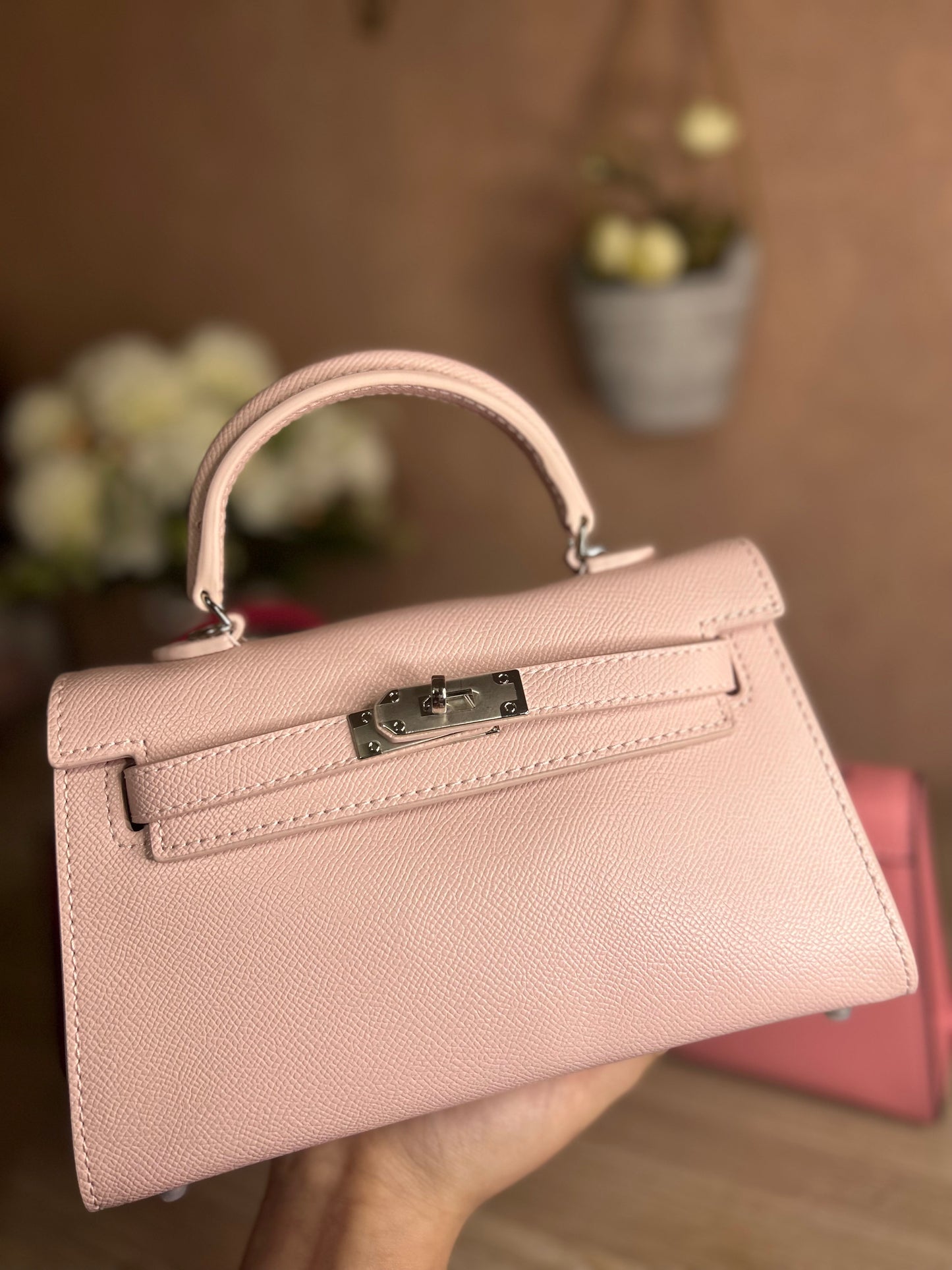 Sac charmès rose poudré