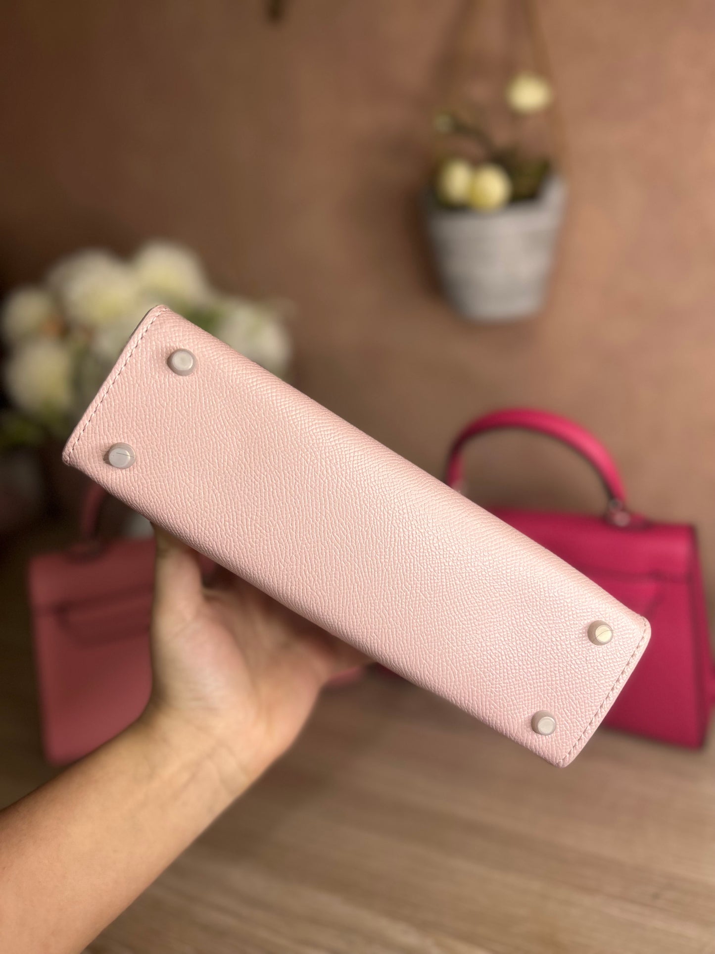 Sac charmès rose poudré