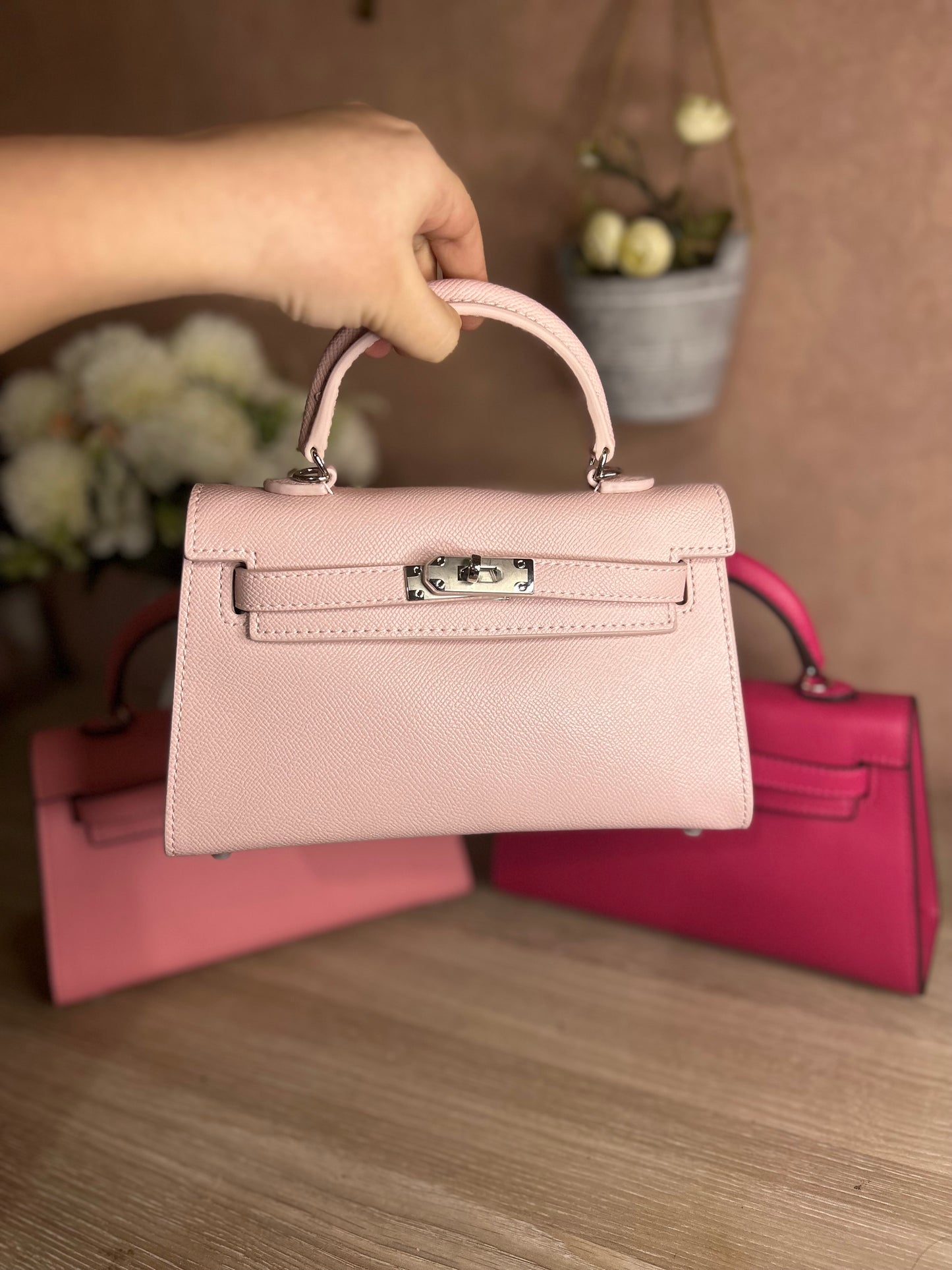 Sac charmès rose poudré
