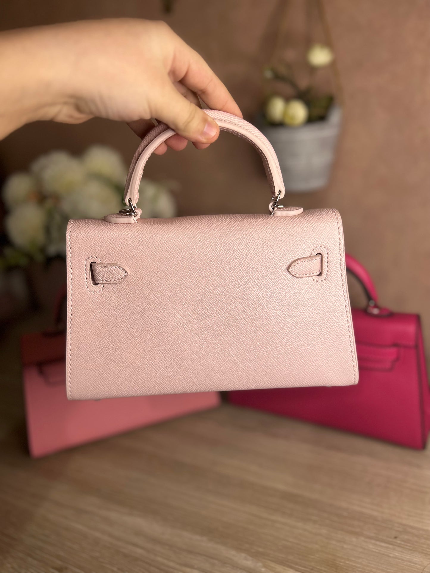 Sac charmès rose poudré