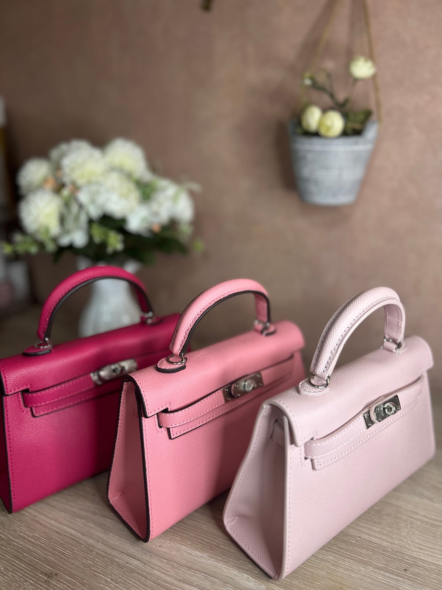 Sac charmès rose poudré